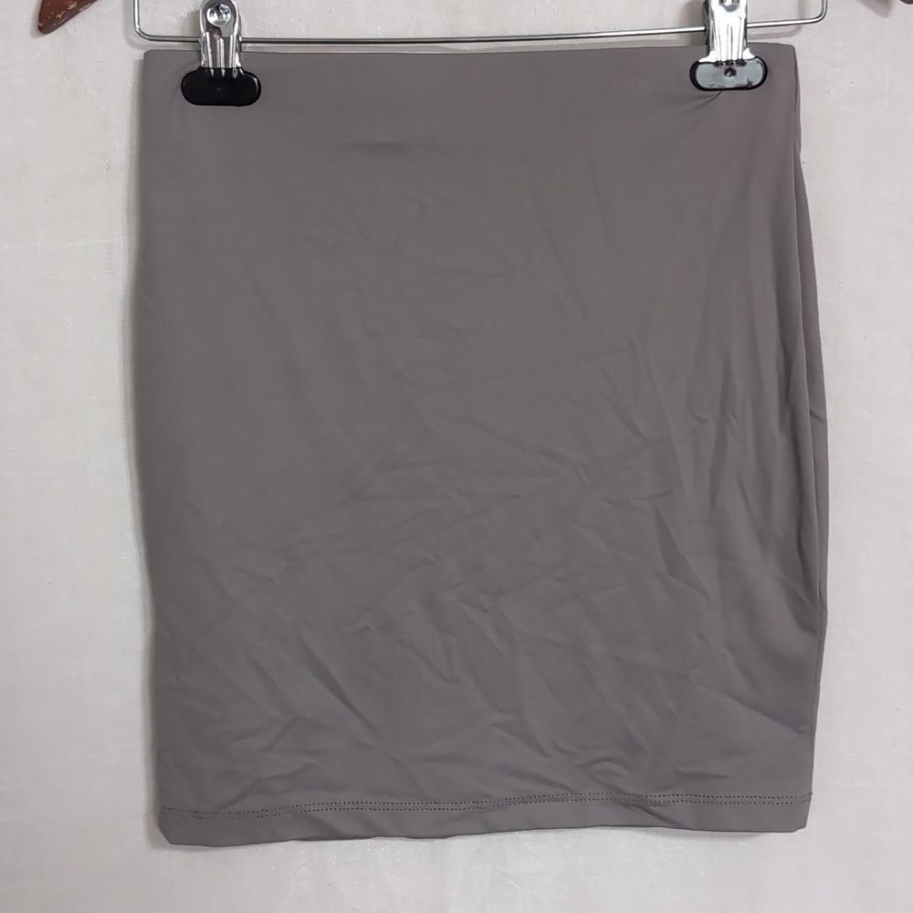 Sole Mio Grey Bodycon Tube Skirt Size Small - Picture 2 of 4
